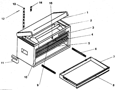 Unit Parts Diagram and Parts List for 706657660  Craftsman Tool Stand & Cart