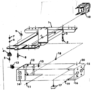 Mounting Base Diagram and Parts List for 580320660  Craftsman Engine