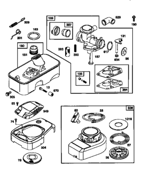 Engine 10a902-0181-03(-01) (71/500) Diagram and Parts List for 50010A902-0181-01  Craftsman Engine