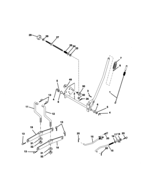 Lift Assembly Diagram and Parts List for 917271111  Craftsman Lawn Tractor