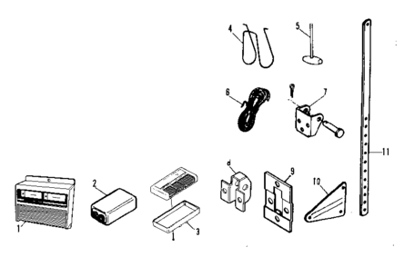 Installation Parts Diagram and Parts List for 13953609  Craftsman Garage Door Opener