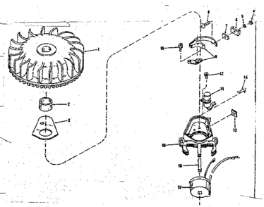 Magneto (wico Fw-2617) Diagram and Parts List for 14356200  Craftsman Engine