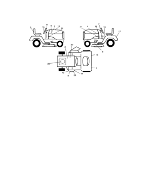 Decals Diagram and Parts List for 917274041  Craftsman Lawn Tractor