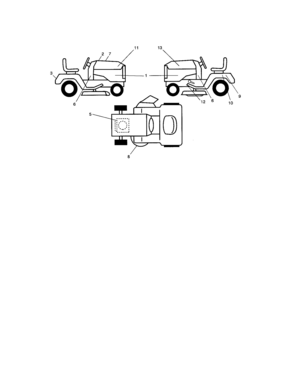 Decals Diagram and Parts List for 917287132  Craftsman Lawn Tractor