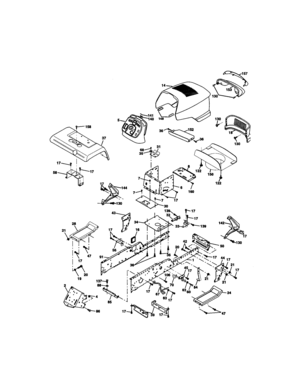 Chassis And Enclosures Diagram and Parts List for 917272954  Craftsman Lawn Tractor