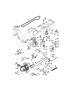 Ground Drive Diagram and Parts List for 917271060  Craftsman Lawn Tractor