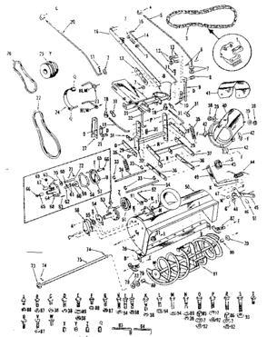 Replacement Parts Diagram and Parts List for 91760660  Craftsman Snow Blower