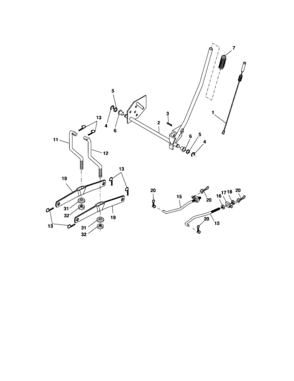 Lift Assembly Diagram and Parts List for 917275671  Craftsman Lawn Tractor