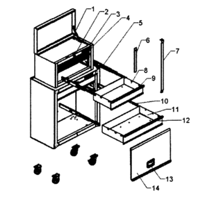 Part Location Diagram of 1005108 Craftsman Tool cabinet drawer slide