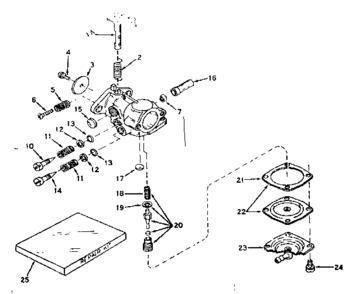 Carburetor No. 631245 Diagram and Parts List for 143571002  Craftsman Engine