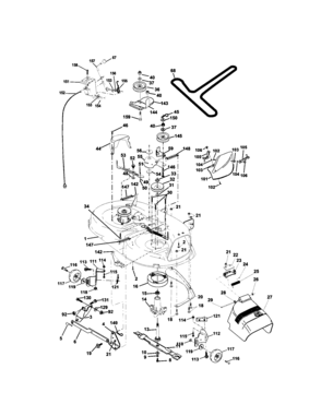 Mower Deck Diagram and Parts List for 917272440  Craftsman Lawn Tractor