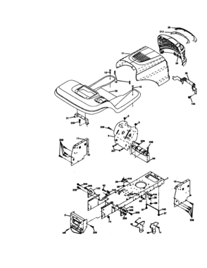 Chassis And Enclosures Diagram and Parts List for 917273371  Craftsman Lawn Tractor