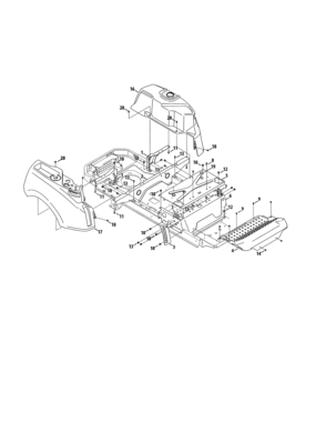 Console/floor Board Diagram and Parts List for 247204180  Craftsman Engine