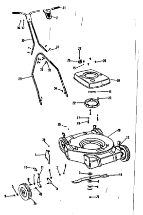 Part Location Diagram of 750192 Craftsman Replacement engine