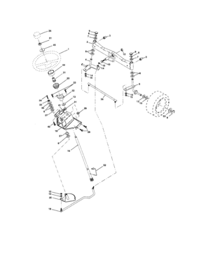 Steering Diagram and Parts List for 917276012  Craftsman Lawn Tractor