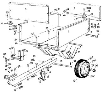 Replacement Parts Diagram and Parts List for 610243562  Craftsman Tool Stand & Cart