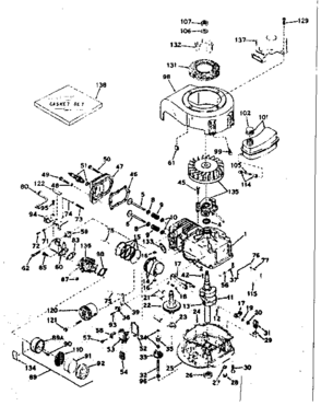 Part Location Diagram of 31409D Craftsman Lawn & garden equipment engine gasket set