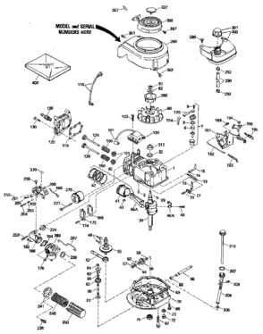 Replacement Parts Diagram and Parts List for 143414382  Craftsman Engine