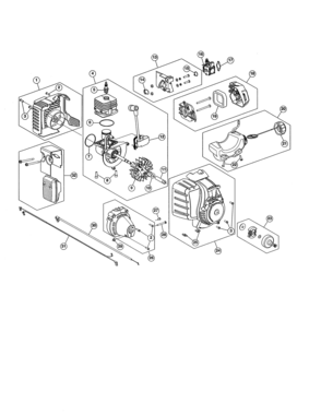 Short Block/fuel Tank Diagram and Parts List for 316711390  Craftsman Trimmer