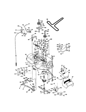 Mower Deck Diagram and Parts List for 917271733  Craftsman Lawn Tractor