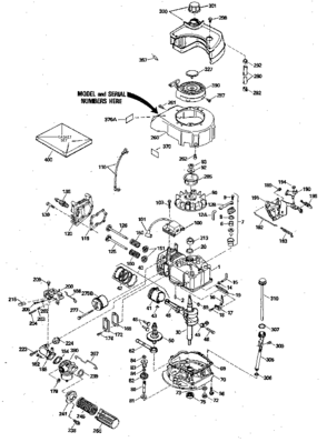 Replacement Parts Diagram and Parts List for 143404502  Craftsman Engine
