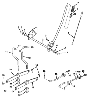 Lift Diagram and Parts List for 917257622  Craftsman Engine