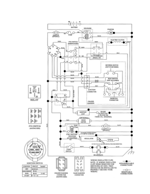 Schematic Diagram Diagram and Parts List for 917990040  Craftsman Lawn Tractor