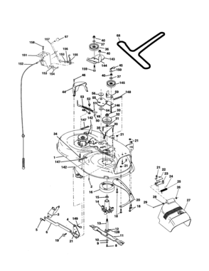 Mower Diagram and Parts List for 917258790  Craftsman Lawn Tractor