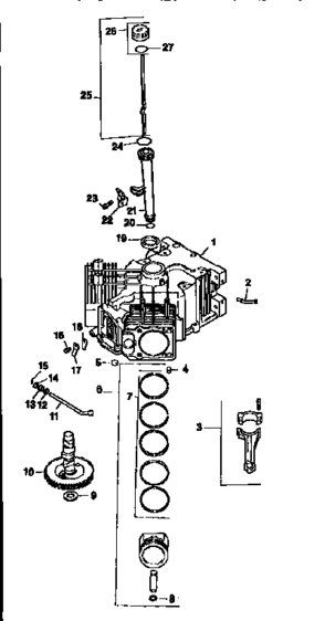 Part Location Diagram of 2487401 Craftsman Piston kit
