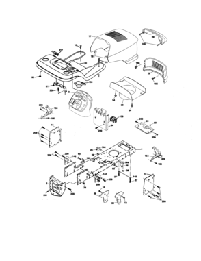 Chassis And Enclosures Diagram and Parts List for 917273641  Craftsman Lawn Tractor