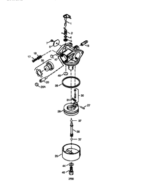 Carburetor 640025c Diagram and Parts List for 143996007  Craftsman Engine