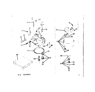 Carburetor Diagram and Parts List for 143629022  Craftsman Engine