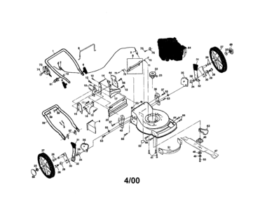 Part Location Diagram of 173571X479 Craftsman Lawn mower handle bracket, left