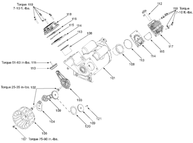 PUMP Diagram and Parts List for 919-72850 Type 1 Craftsman Compressor