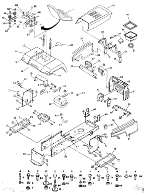 Chassis And Enclosures Diagram and Parts List for 917254660  Craftsman Lawn Tractor