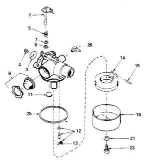 Replacement Parts Diagram and Parts List for 143394032  Craftsman Engine