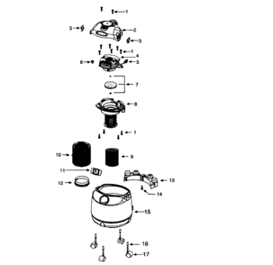 Part Location Diagram of 17824 Craftsman Shop vacuum hose