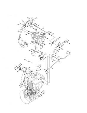 Handles/chutes Diagram and Parts List for 247883981  Craftsman Snow Blower