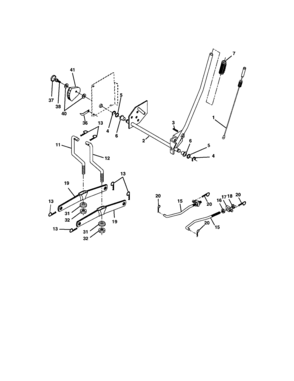 Lift Assembly Diagram and Parts List for 917273630  Craftsman Lawn Tractor