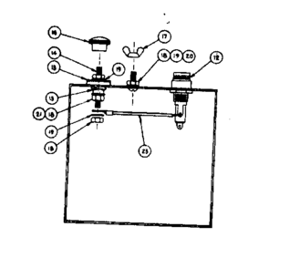 Connection & Outlet Box Cover Assembly Diagram and Parts List for 5803182-3  Craftsman Engine