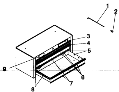 Chest Diagram and Parts List for 706597102  Craftsman Tool Stand & Cart