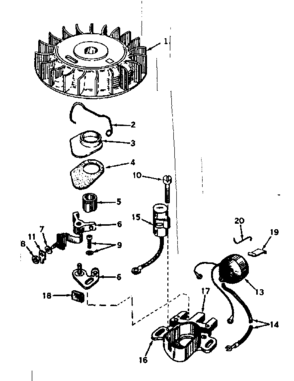 Magneto No. 610689a Diagram and Parts List for 143576282  Craftsman Engine