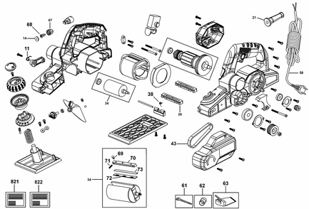 Diagram Diagram and Parts List for CMEW300 Type 1 Craftsman Planer Jointer
