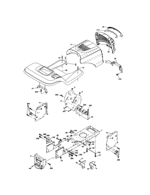 Chassis And Enclosures Diagram and Parts List for 917273396  Craftsman Lawn Tractor