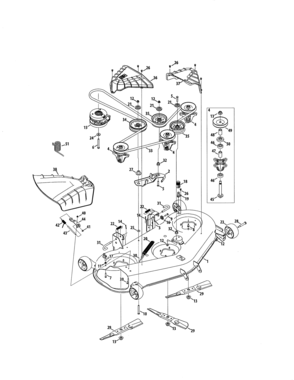 Part Location Diagram of 731-09969C MTD Cvr-spindle Lh Y