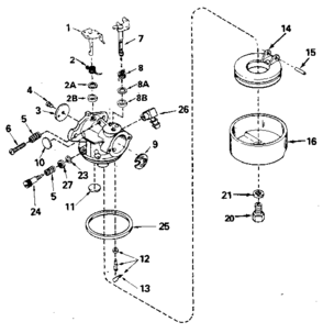 Replacement Parts Diagram and Parts List for 143632507  Craftsman Lawn Mower
