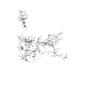 Steering Diagram and Parts List for 917288110  Craftsman Lawn Tractor