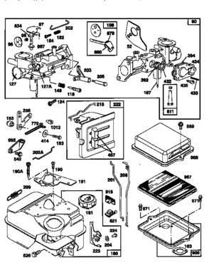 Engine 135202-0706-a1 (71,500) Diagram and Parts List for 500135202-0706-A1  Craftsman Engine