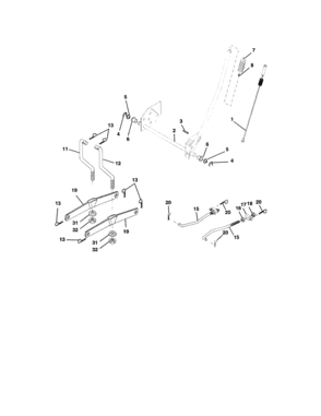 Lift Assembly Diagram and Parts List for 917272674  Craftsman Lawn Tractor