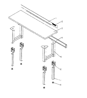 Workbench Assy Diagram and Parts List for 706466330  Craftsman Workbench